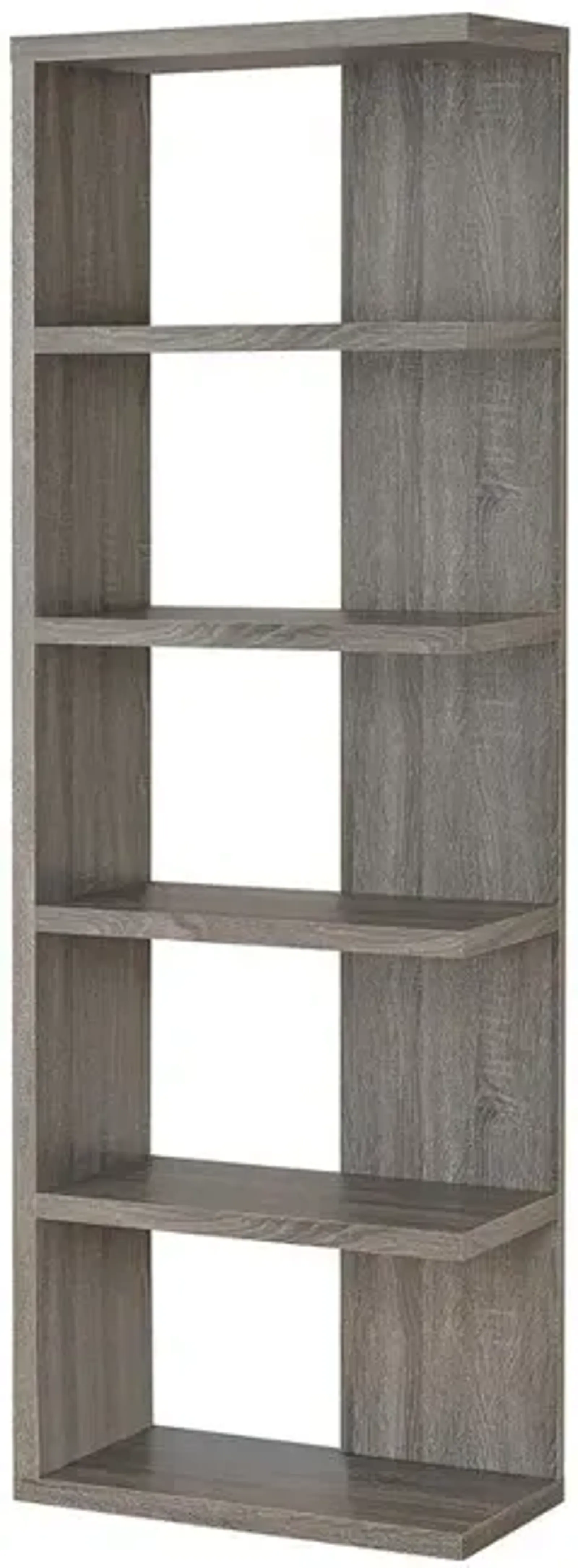 Harrison 5-tier Bookcase Weathered Grey