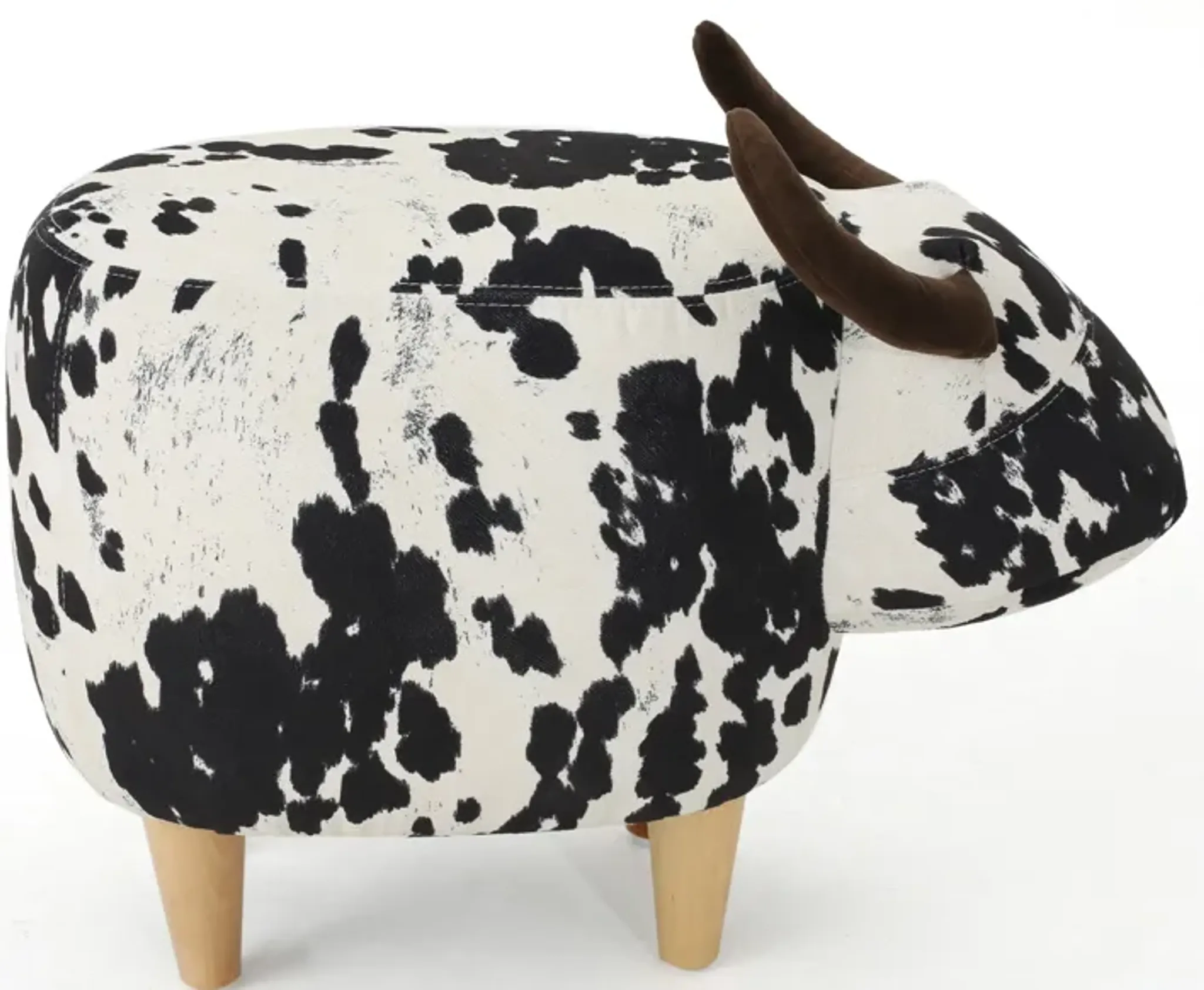 Adorable Cow Ottoman Soft Stable Versatile Whimsical Mathis Home ...