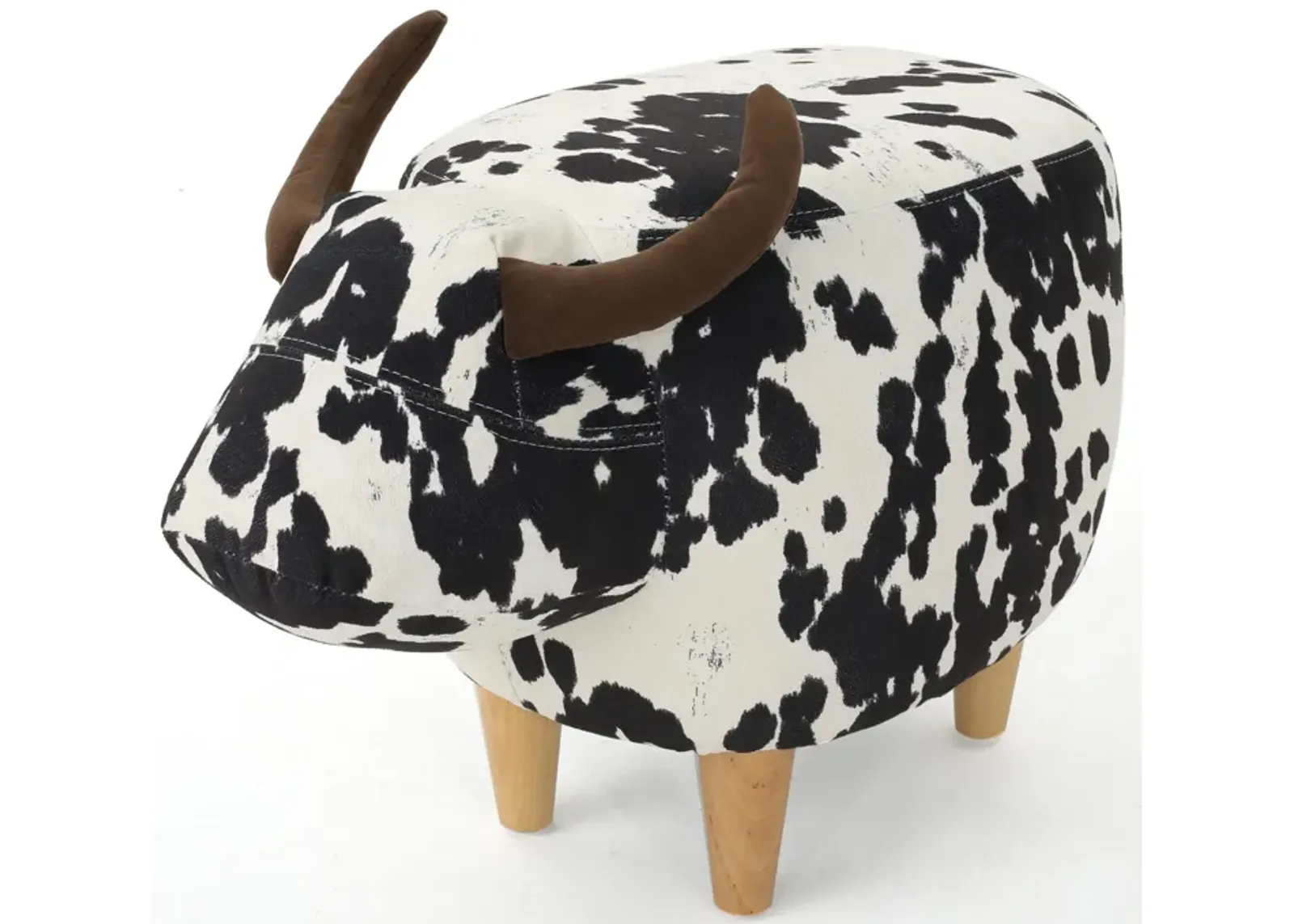 Adorable Cow Ottoman Soft, Stable, Versatile, Whimsical