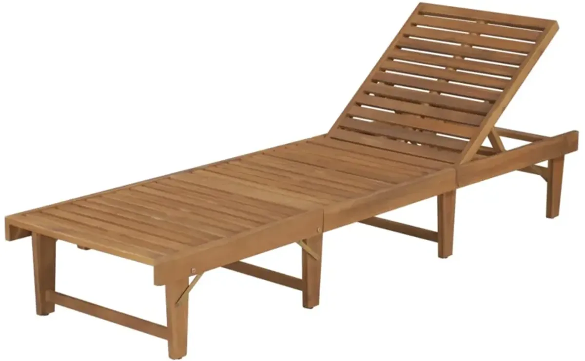 vidaXL Folding Sun Lounger Solid Acacia Wood