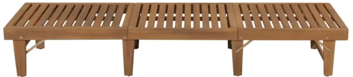 vidaXL Folding Sun Lounger Solid Acacia Wood