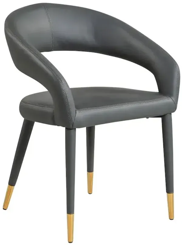 Meridian Furniture Destiny Grey Vegan Leather Dining Chair