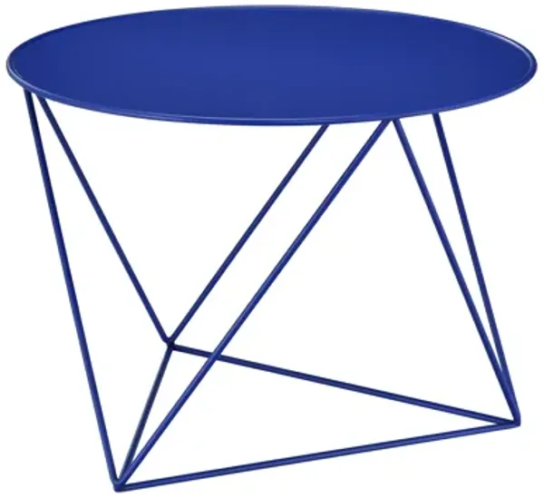 ACME Epidia Accent Table, Blue Finish