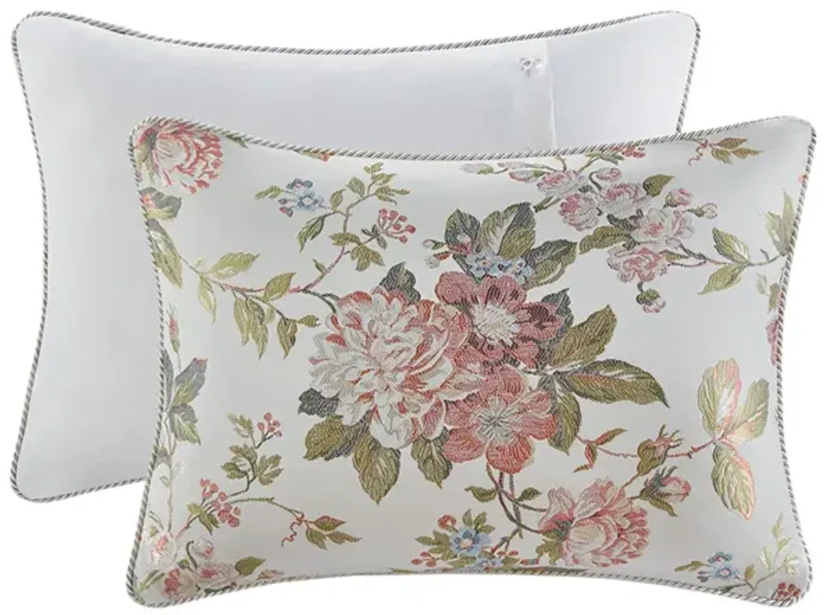 Gracie Mills Washington 8-Piece Floral Jacquard Comforter Set