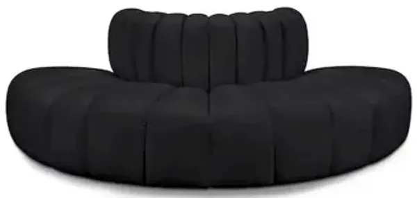 Meridian Furniture Arc Black Vegan Leather Modular Sofa