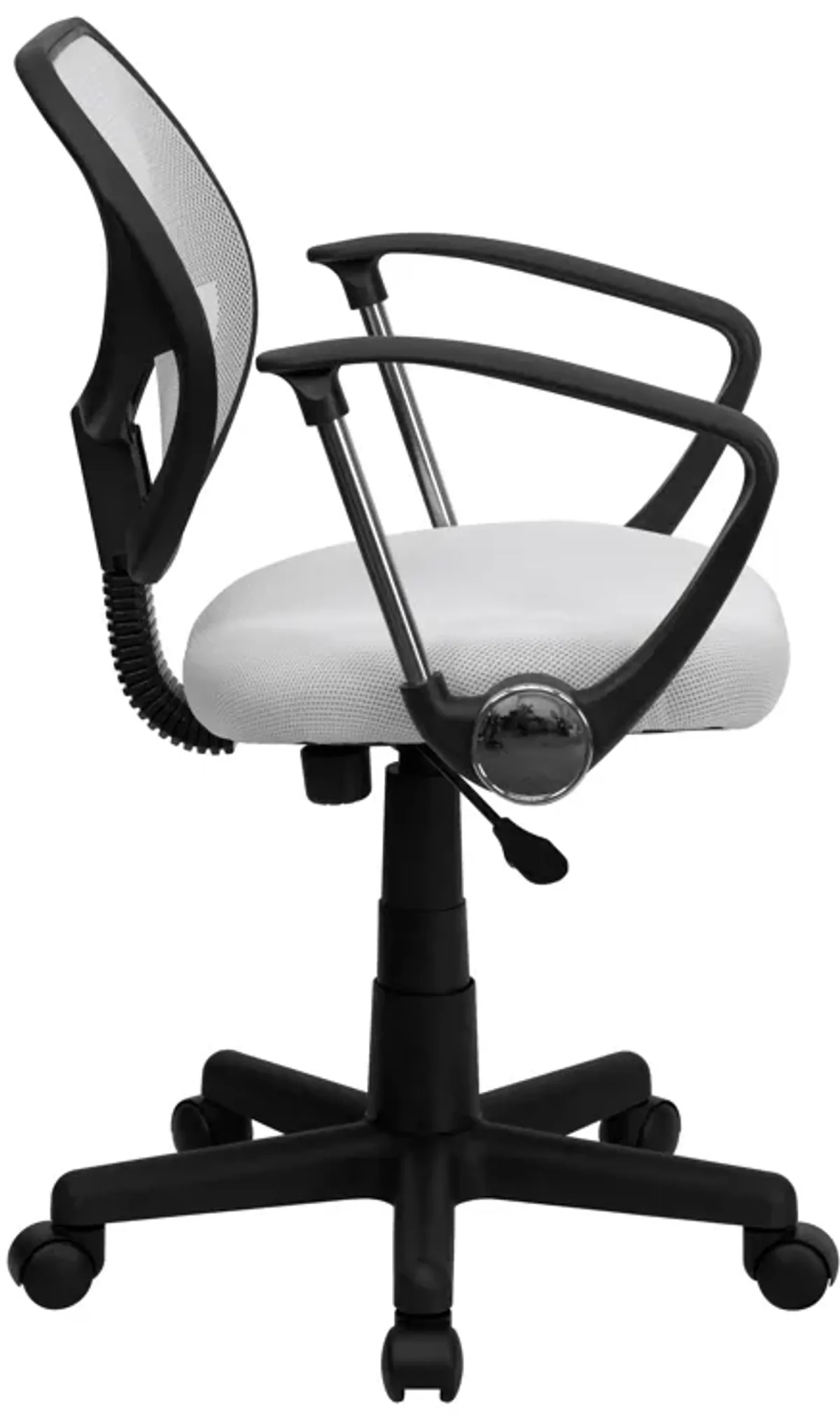 Neri Low Back   Mesh Swivel Task Office Chair with Curved Square Back and Arms