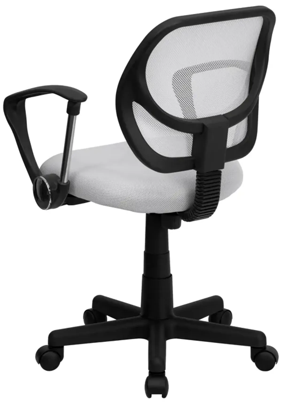 Neri Low Back   Mesh Swivel Task Office Chair with Curved Square Back and Arms