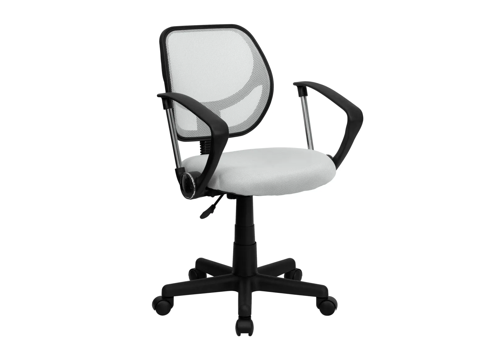 Neri Low Back   Mesh Swivel Task Office Chair with Curved Square Back and Arms