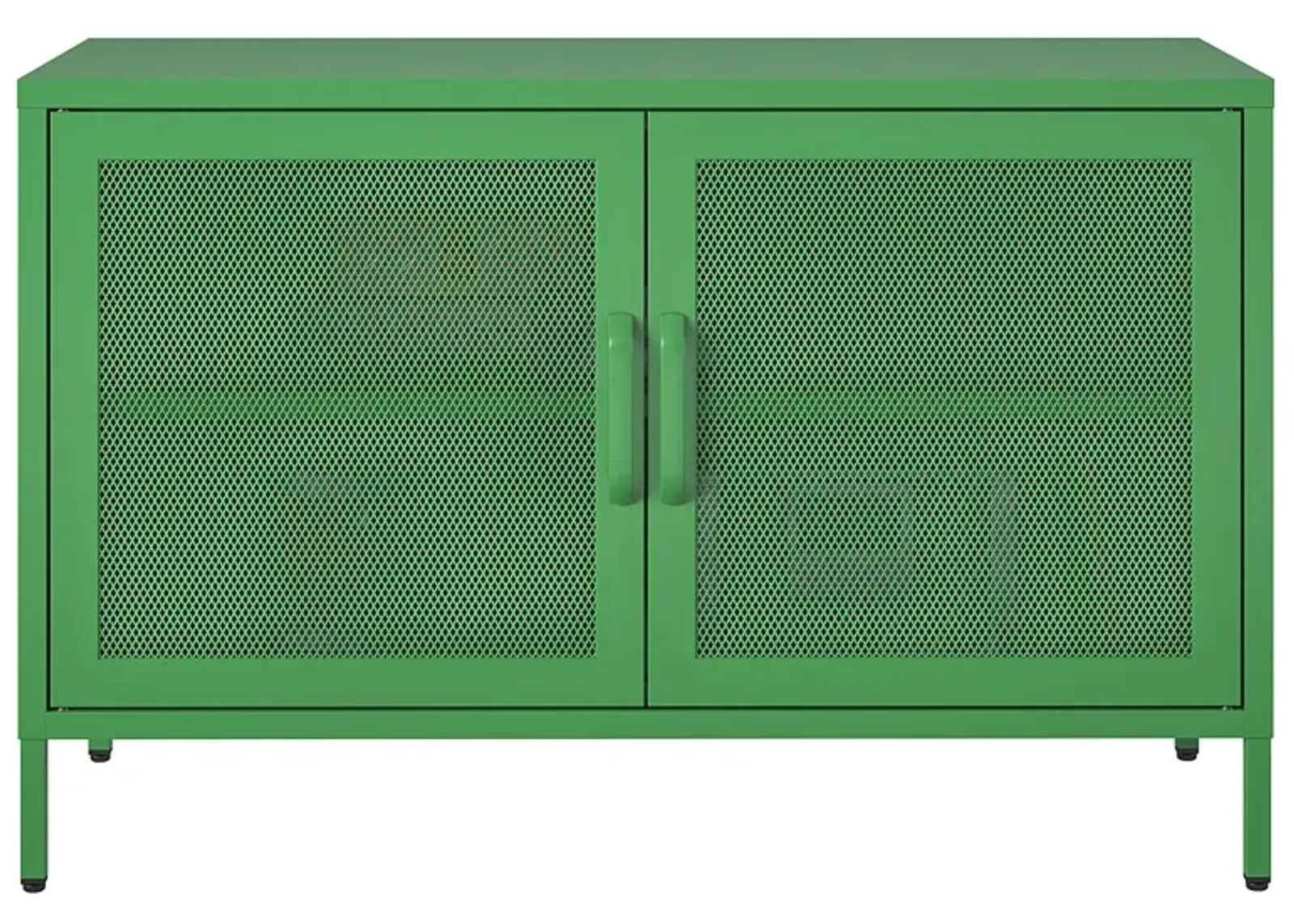 Channing 2 Door Storage Cabinet-Mesh Metal Locker