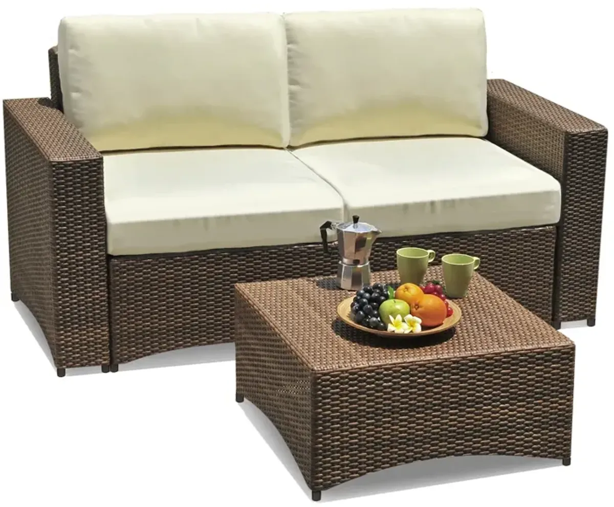 Studio Shine Collection Modular Armchair Chair with Coffee Table set