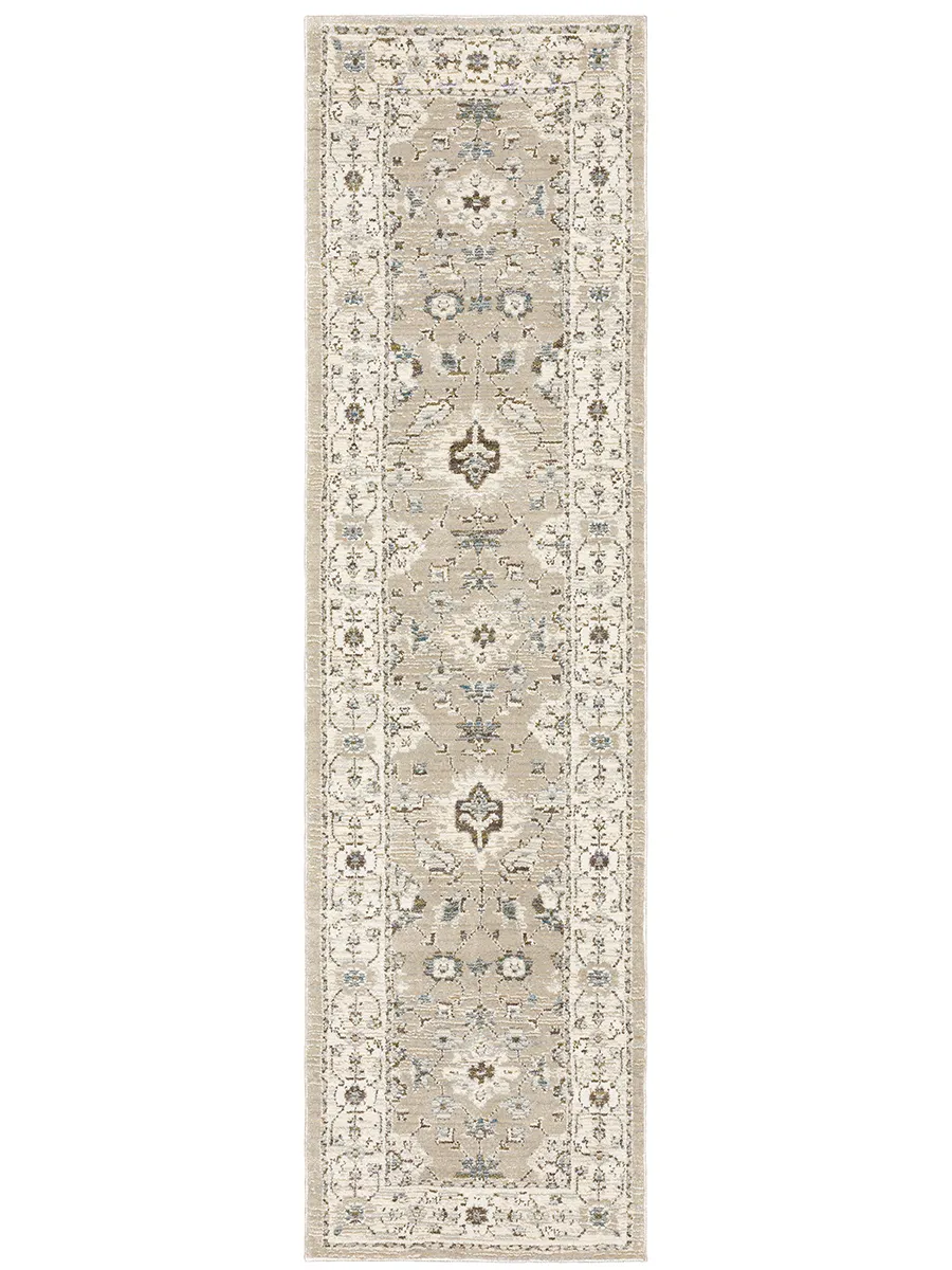 Andorra 2'6" x 12' Beige Rug