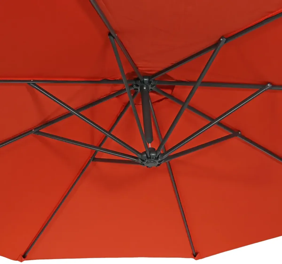 Sunnydaze 10 ft Cantilever Offset Steel Patio Umbrella with Crank