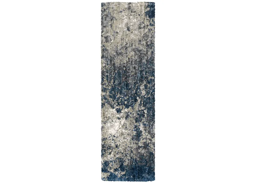 Aspen 2'3" x 7'6" Blue Rug