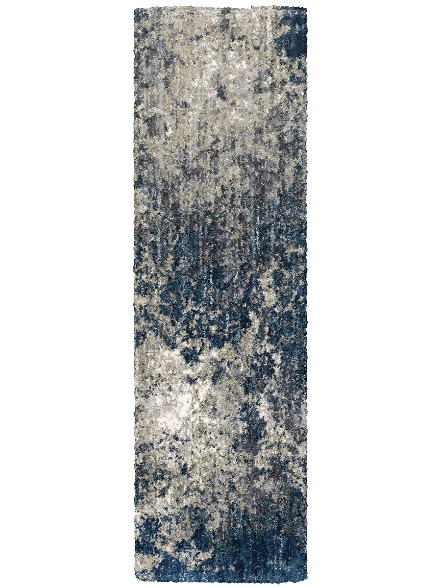 Aspen 2'3" x 7'6" Blue Rug