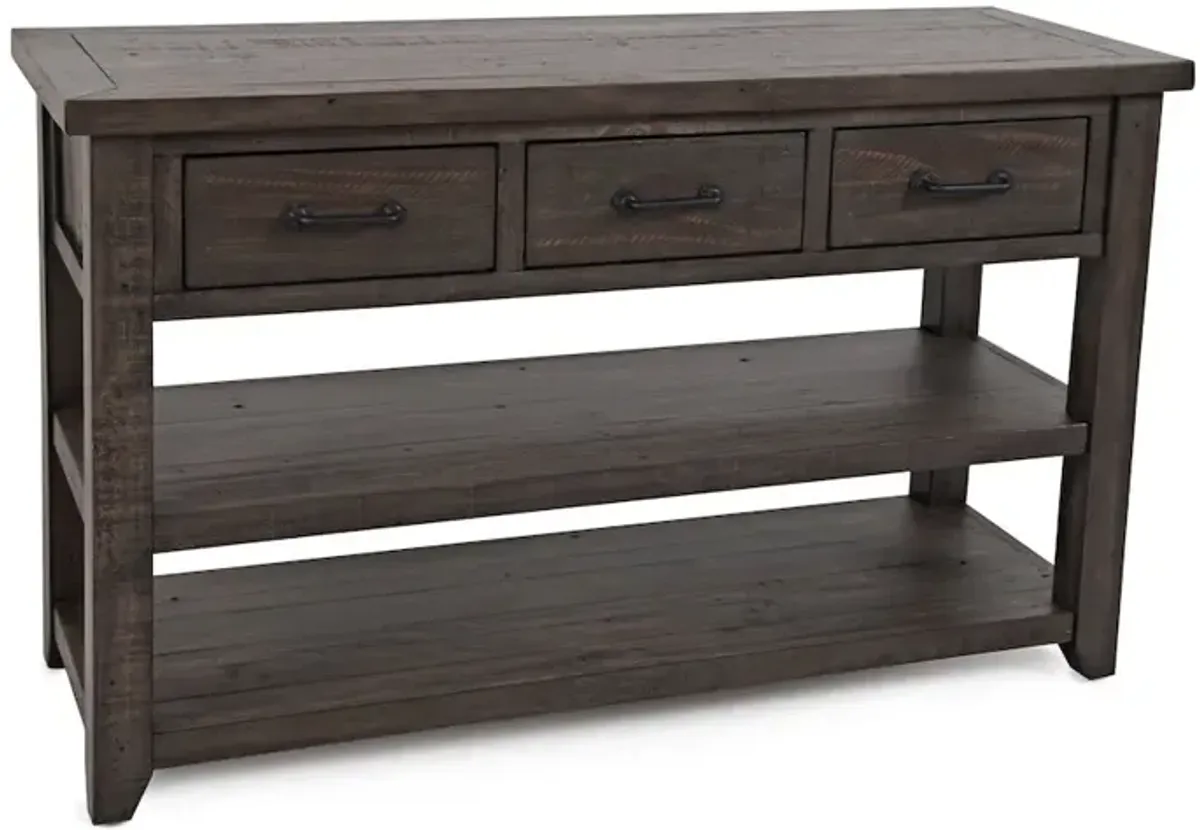 Jofran Madison County Rustic Reclaimed Pine Farmhouse Harris 50 Sofa Console Table