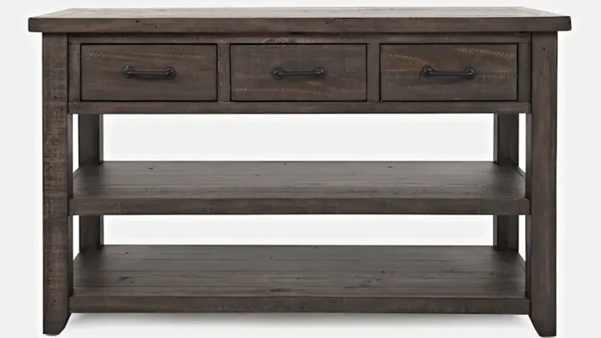 Jofran Madison County Rustic Reclaimed Pine Farmhouse Harris 50 Sofa Console Table