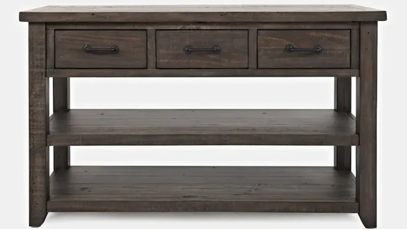 Jofran Madison County Rustic Reclaimed Pine Farmhouse Harris 50 Sofa Console Table