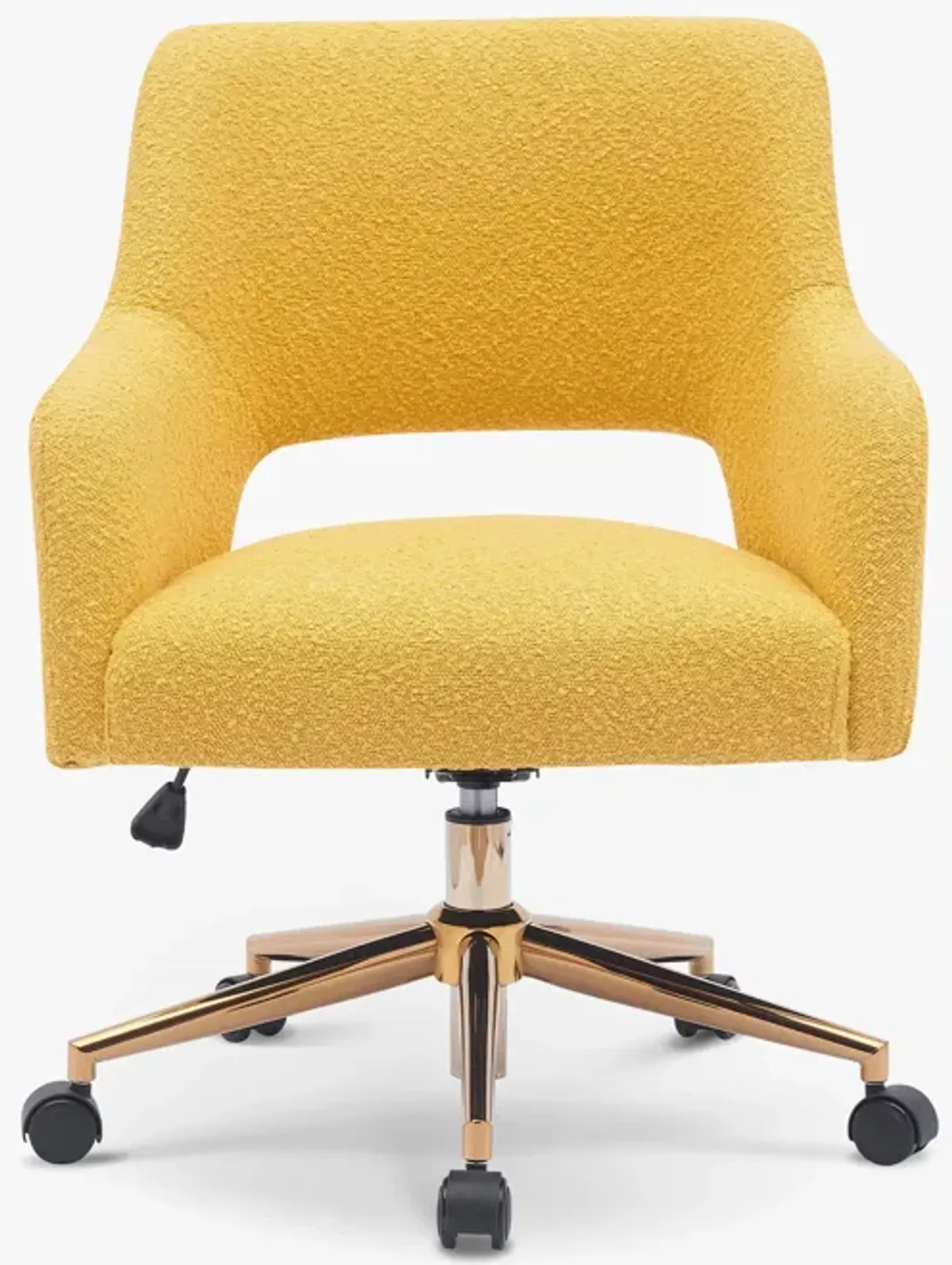 WestinTrends Mid-Century Modern Swivel Office Vanity Chair with Wheels