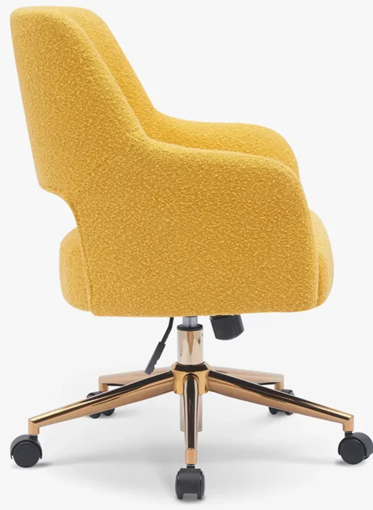 WestinTrends Mid-Century Modern Swivel Office Vanity Chair with Wheels