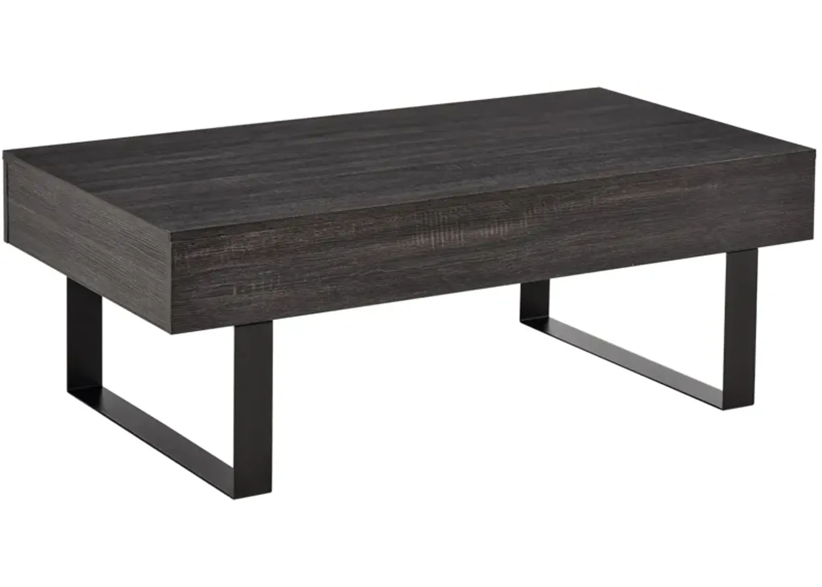 Dark Grey Living Room Table: Mid-century Coffee Table with Drawer