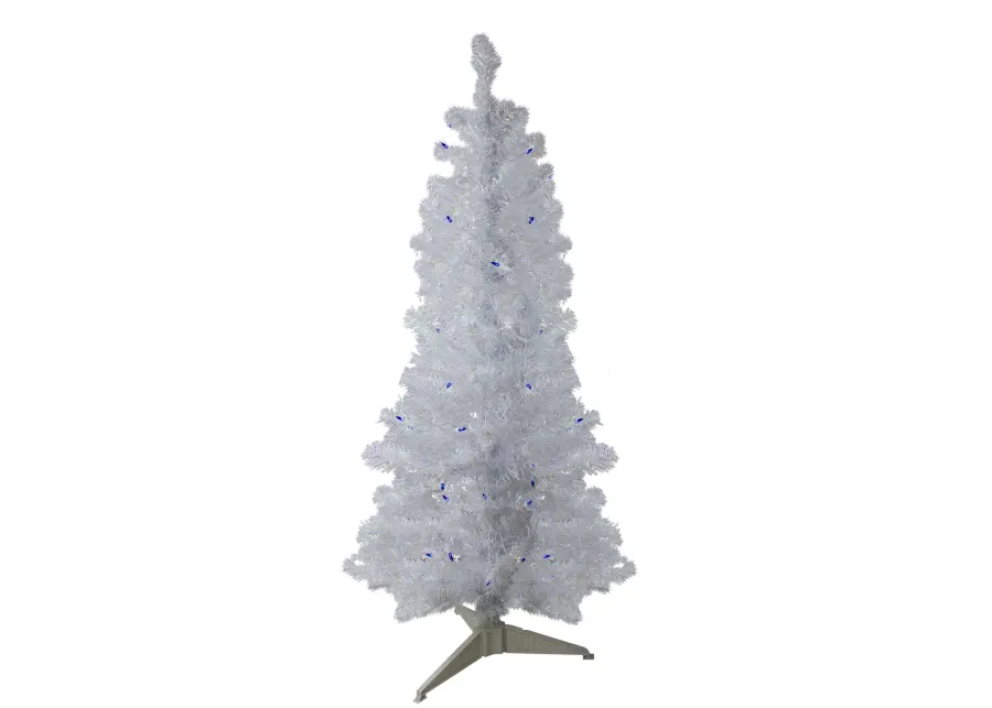 4' Pre-Lit Medium Pine Artificial Christmas Tree - Blue Lights