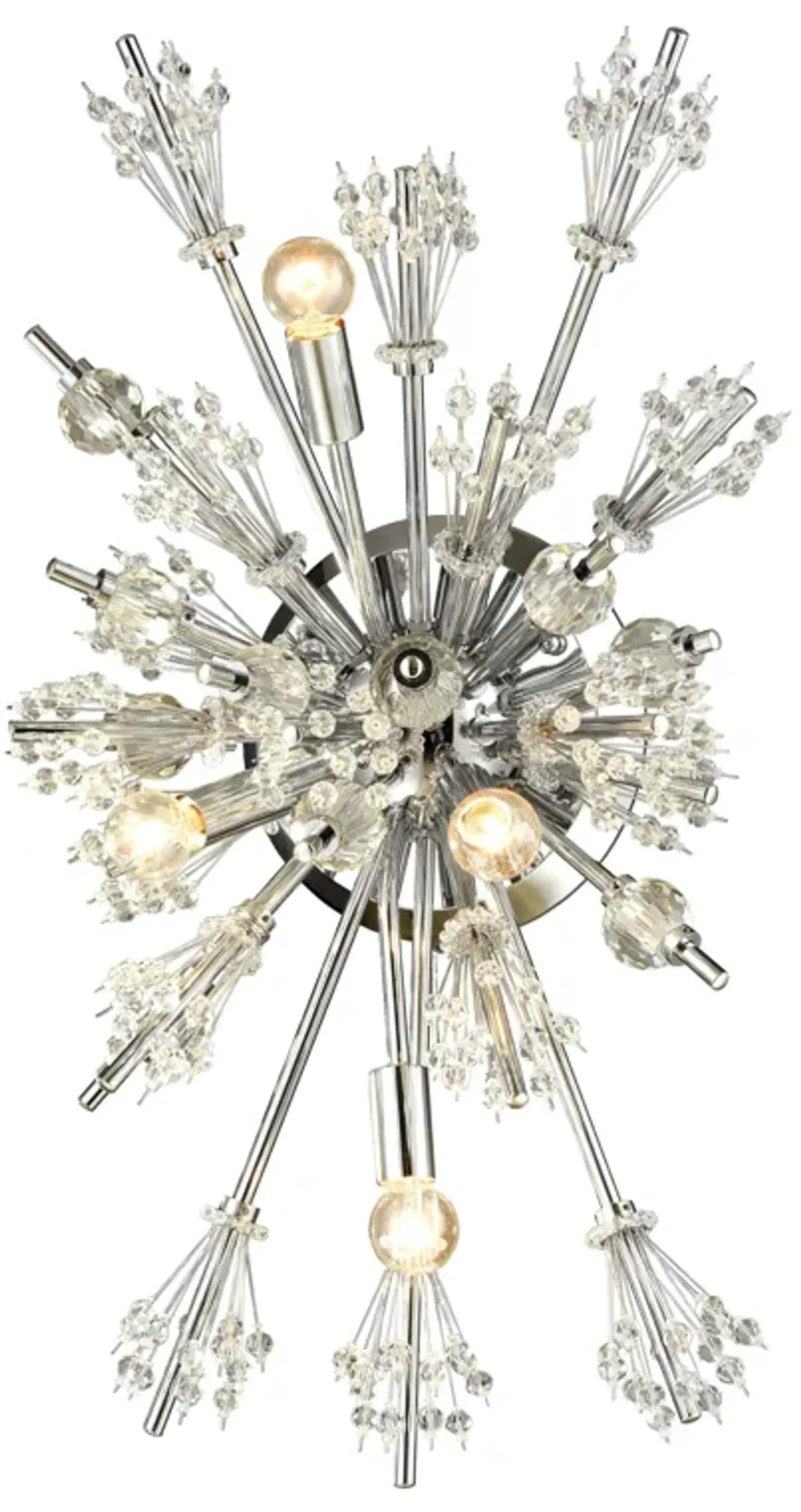 Starburst 26'' High 4-Light Silver Sconce