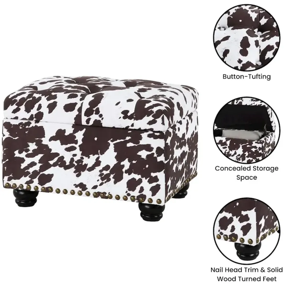 Convenience Concepts Designs4Comfort 5th Avenue Storage Ottoman