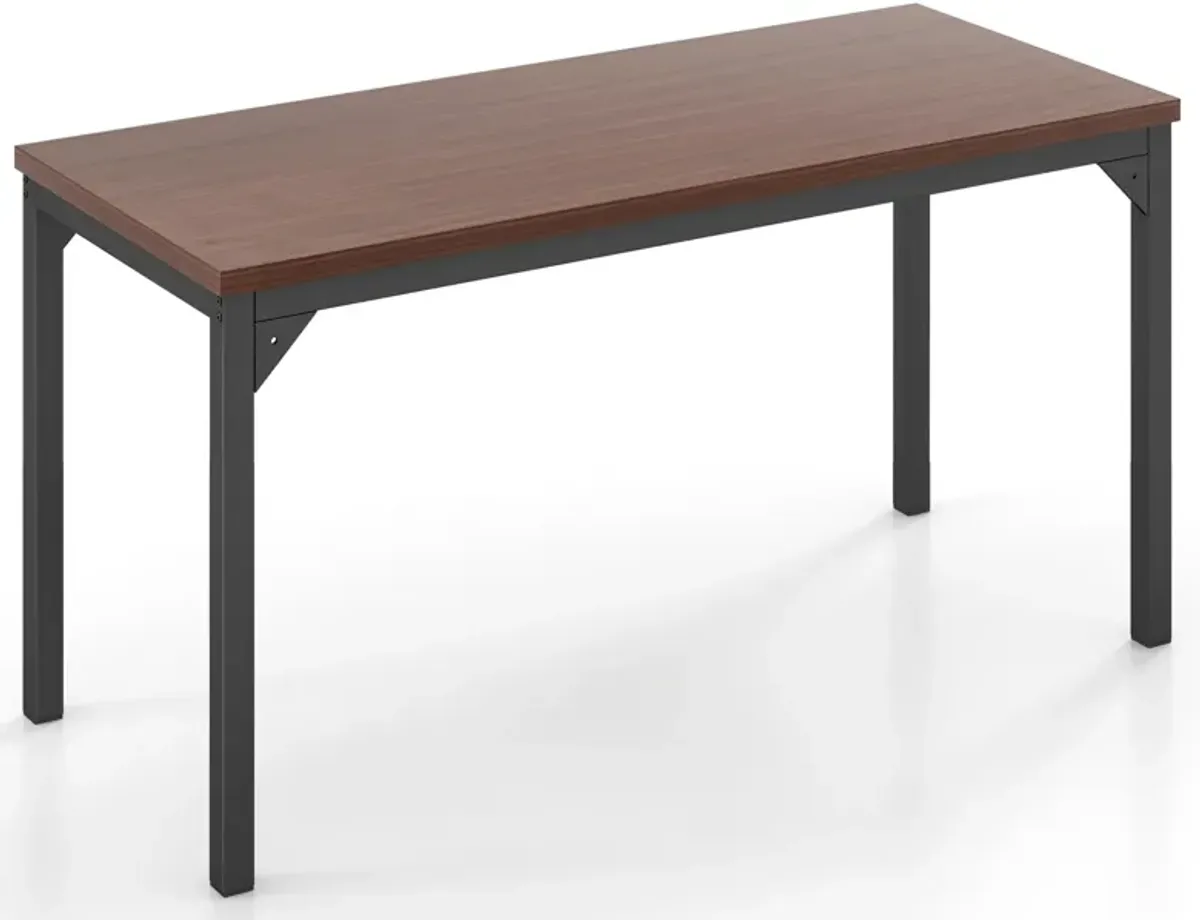 Costway Set of 4 55" Conference Table Office Computer Study Desk Metal Base Meeting Room