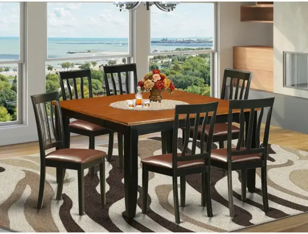 7 PC Dining room set-Dining Table and 6 Wood Dining Chairs