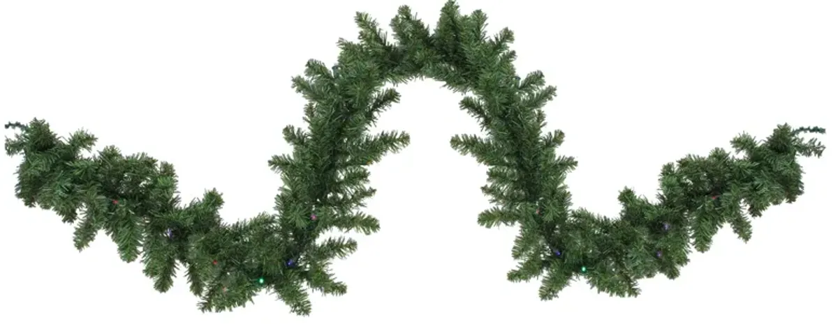 9' x 10" Pre-Lit LED Canadian Pine Artificial Christmas Garland - Multi Lights