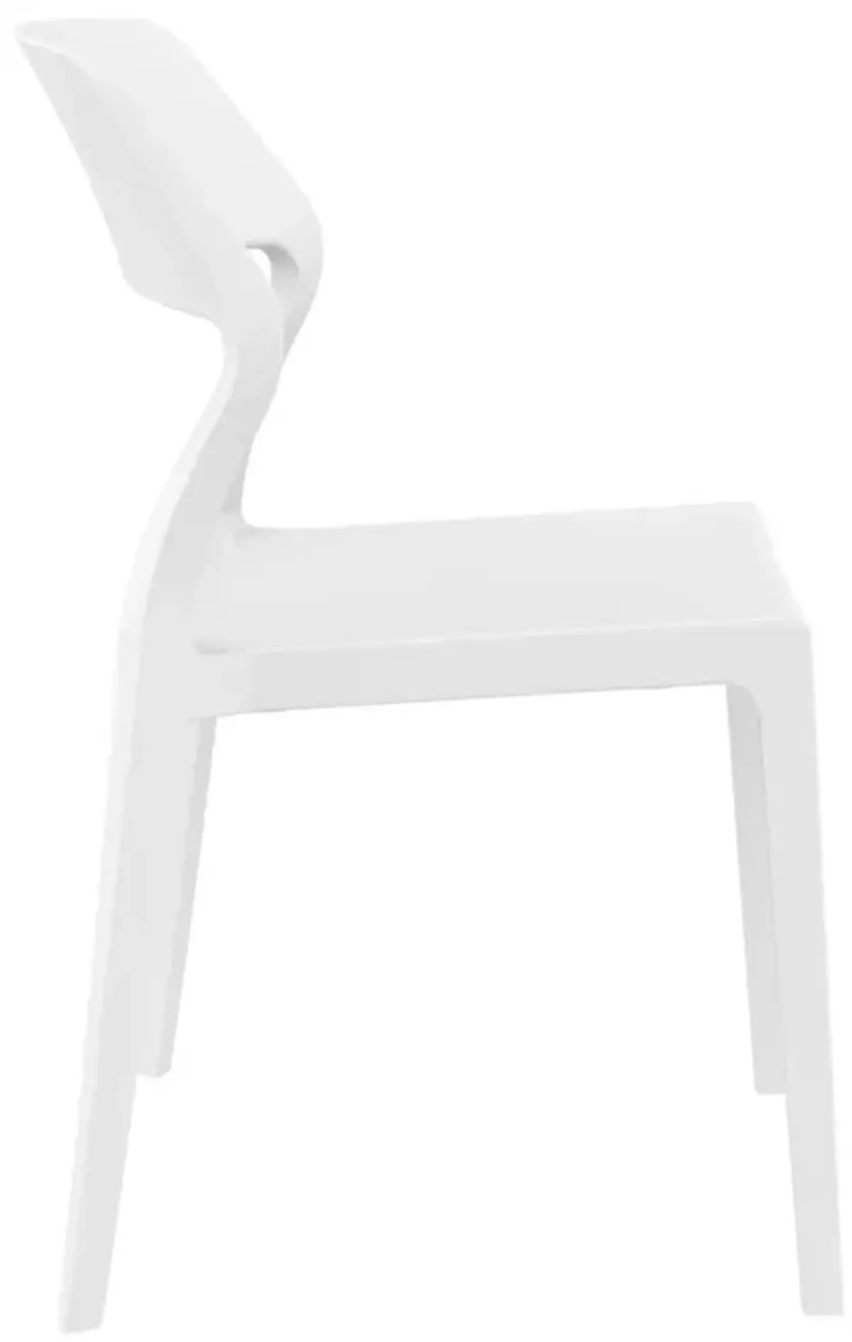 32.75" Yellow Solid Patio Dining Chair