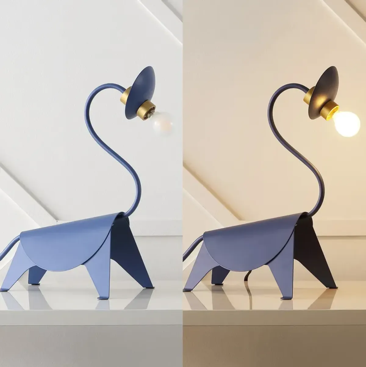 Bradley Modern Industrial Iron Brachiosaurus LED Kids' Lamp