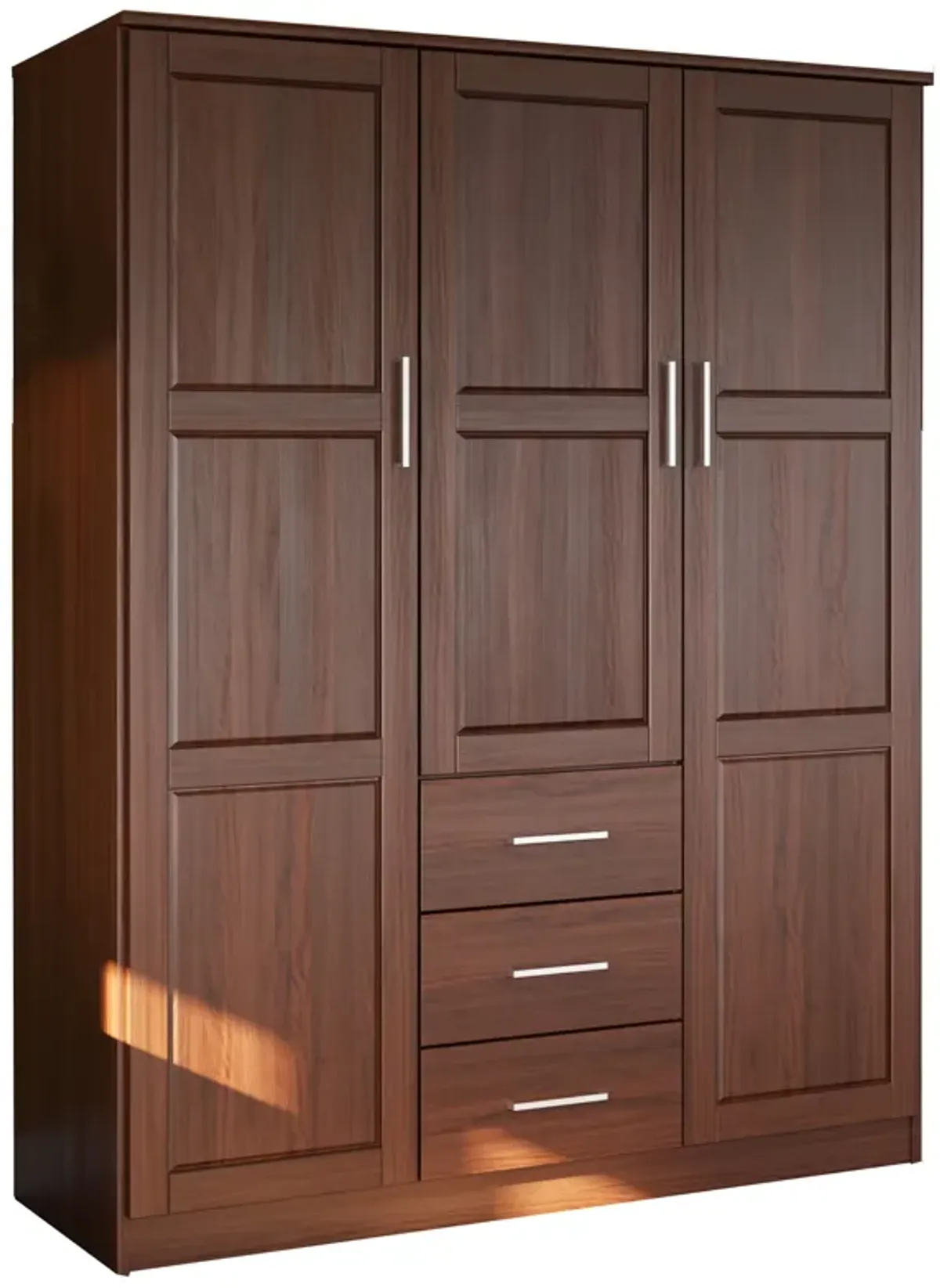 100% Solid Wood Cosmo 3-Door Wardrobe