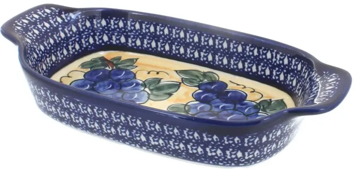 Blue Rose Polish Pottery Seaside Swirl Rectangular Serving Dish