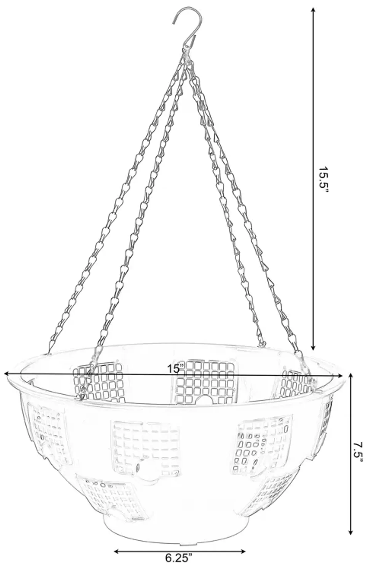 Durable Plastic Lace Ultimate Hanging Baskets Tomato, Flower, and Herb Outdoor Flower Planter