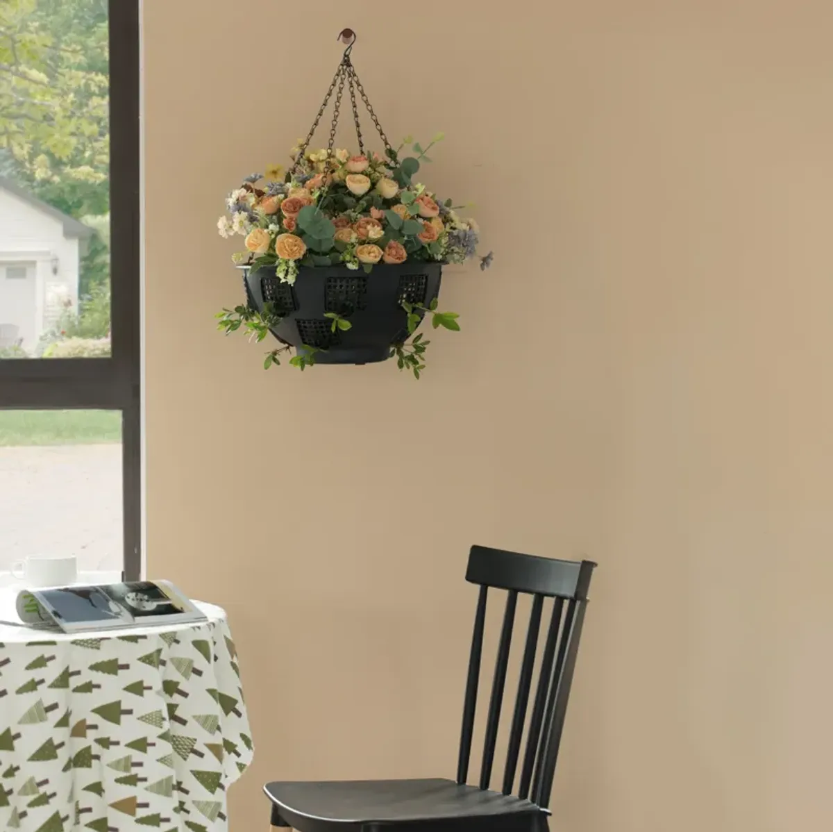 Durable Plastic Lace Ultimate Hanging Baskets Tomato, Flower, and Herb Outdoor Flower Planter