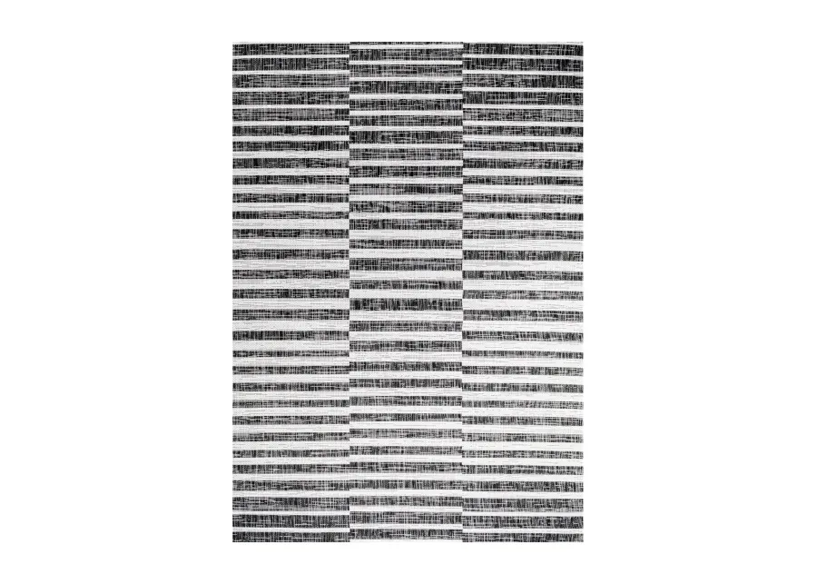 Sukie Modern Offset Stripe Indoor/Outdoor Area Rug