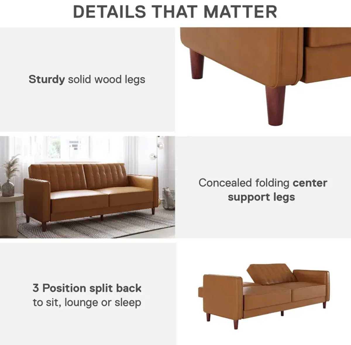 Levi Tufted Transitional Futon