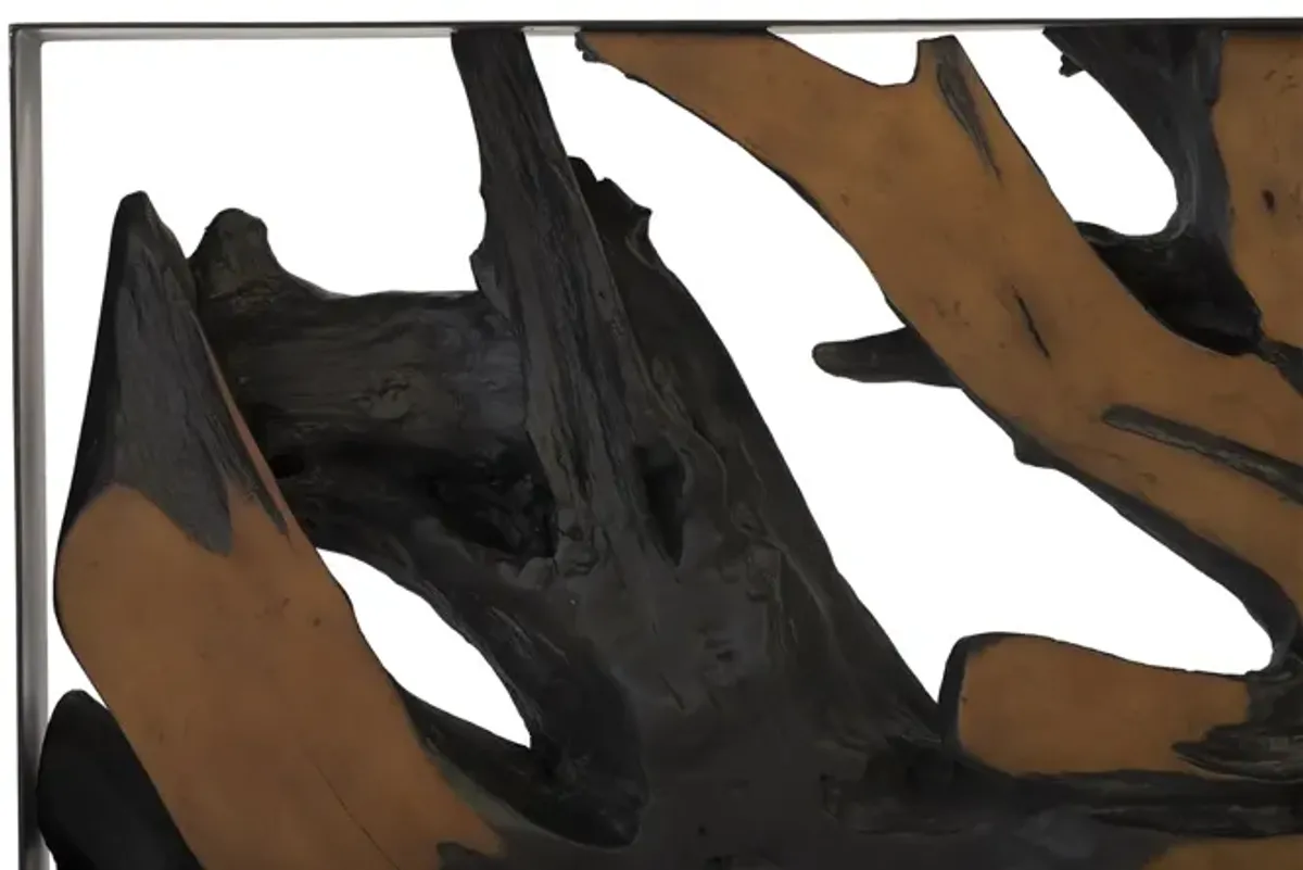 Cast Root Metal Framed Console Table