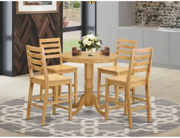 5 PC Dining counter height set-pub Table and 4 Dining Chairs.
