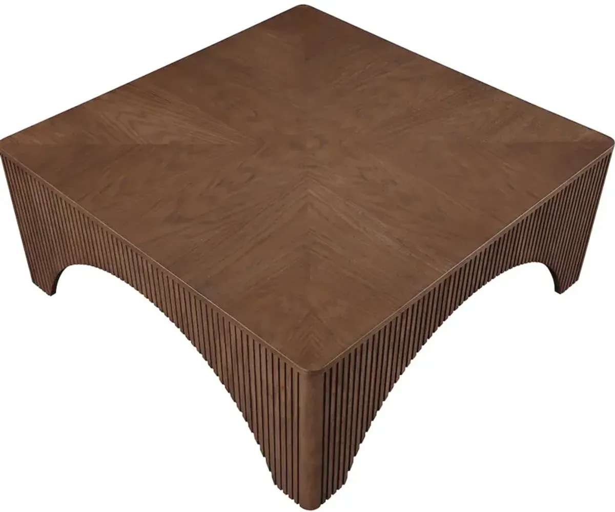 Meridian Furniture Eloise Brown Oak Veneer Coffee Table