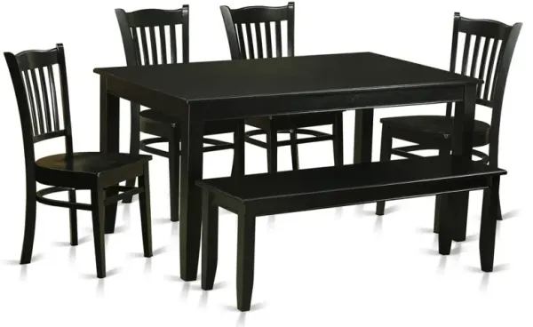 6-Pc Dining room set- Kitchen Table and 4 Kitchen Dining Chairs and Bench