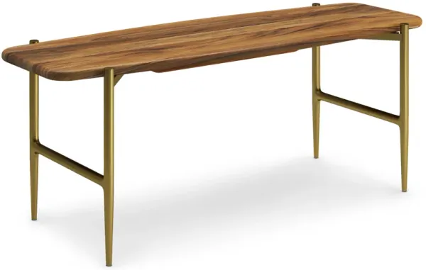Wagner SOLID ACACIA WOOD 46 inch Wide Mid Century Modern Bench in Natural