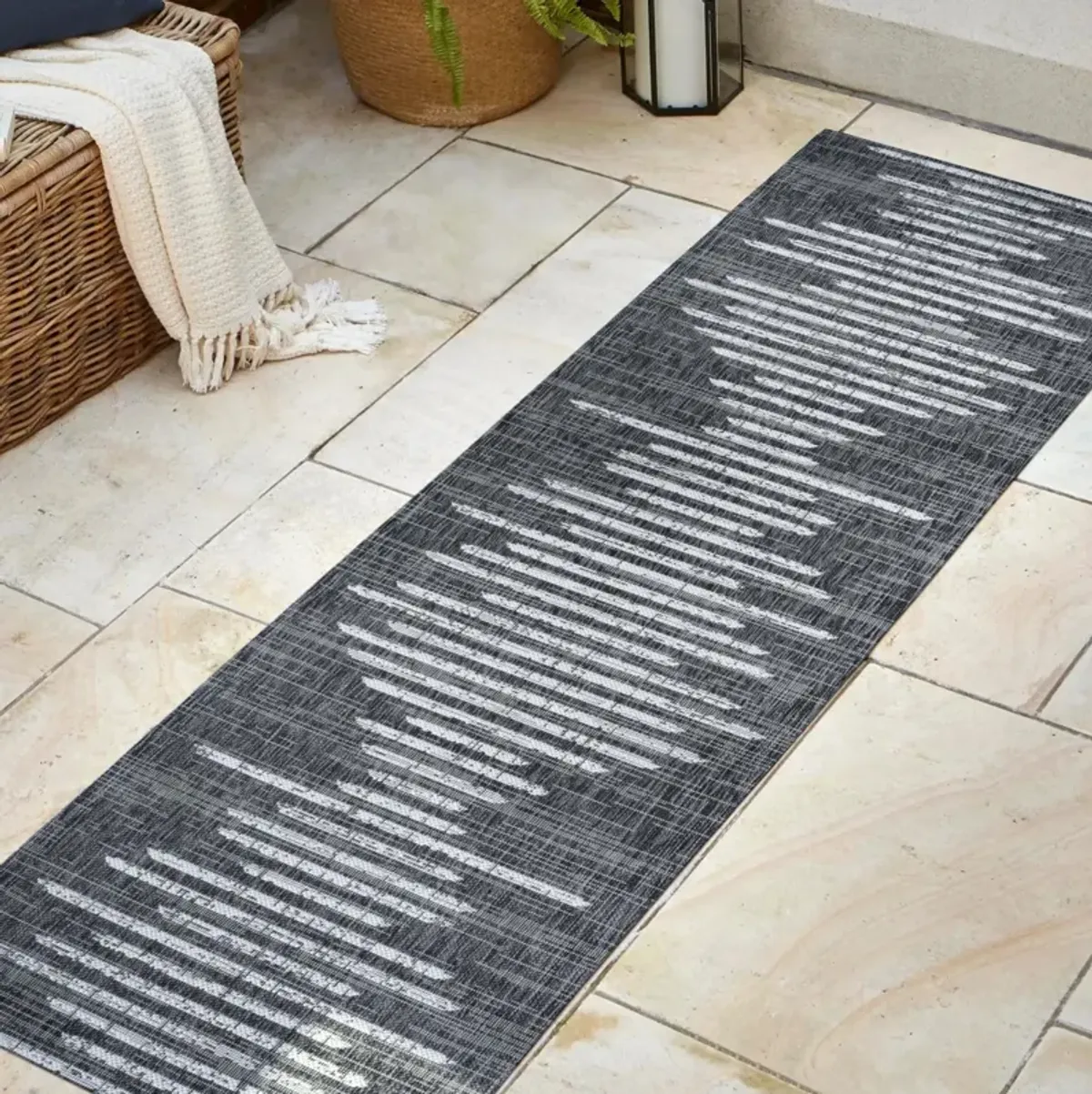 Zolak Berber Stripe Geometric Indoor/Outdoor Area Rug