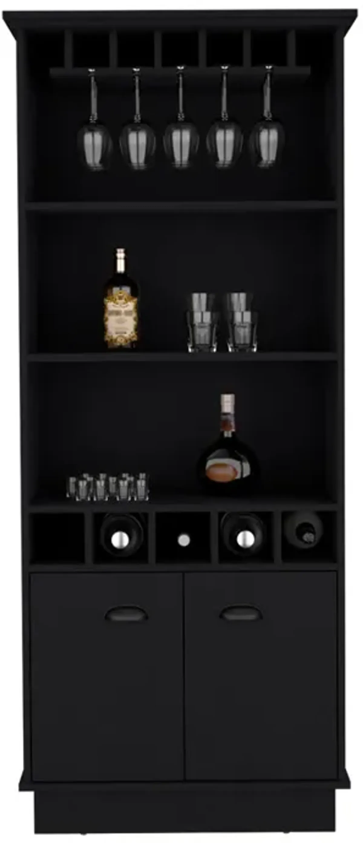 Bar Cabinet Taholah, Living Room, Black