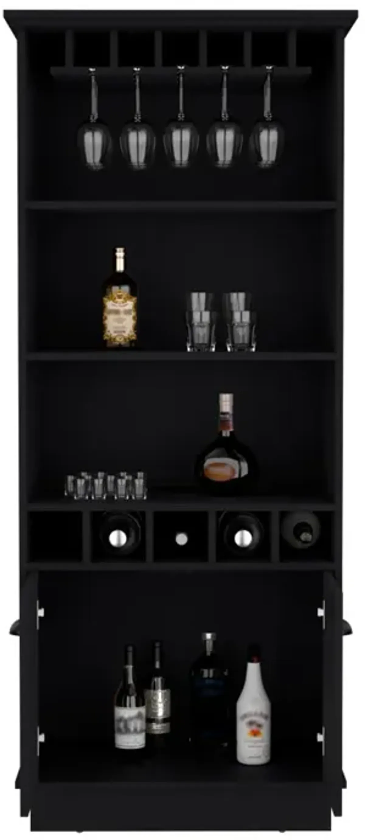 Bar Cabinet Taholah, Living Room, Black