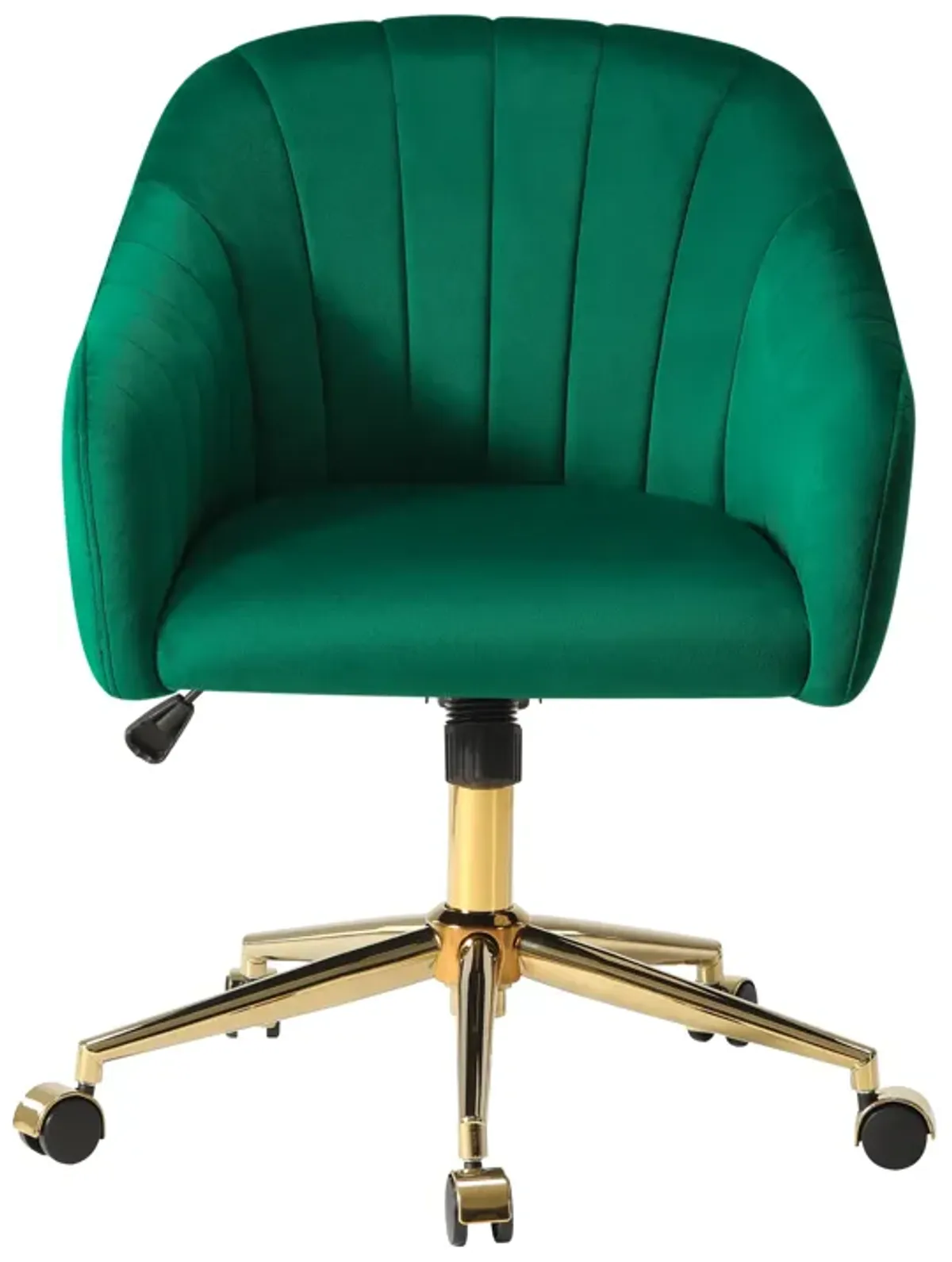 WestinTrends Upholstered Velvet Swivel Vanity Office Chair With Wheels