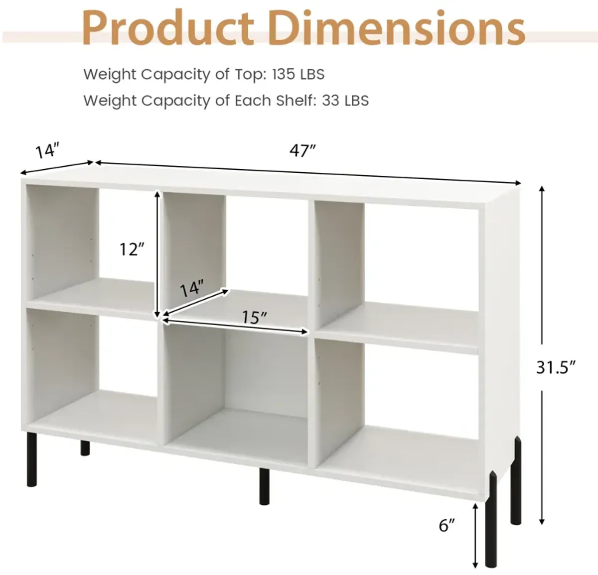 Open-Back Bookshelf with Drawer for Study