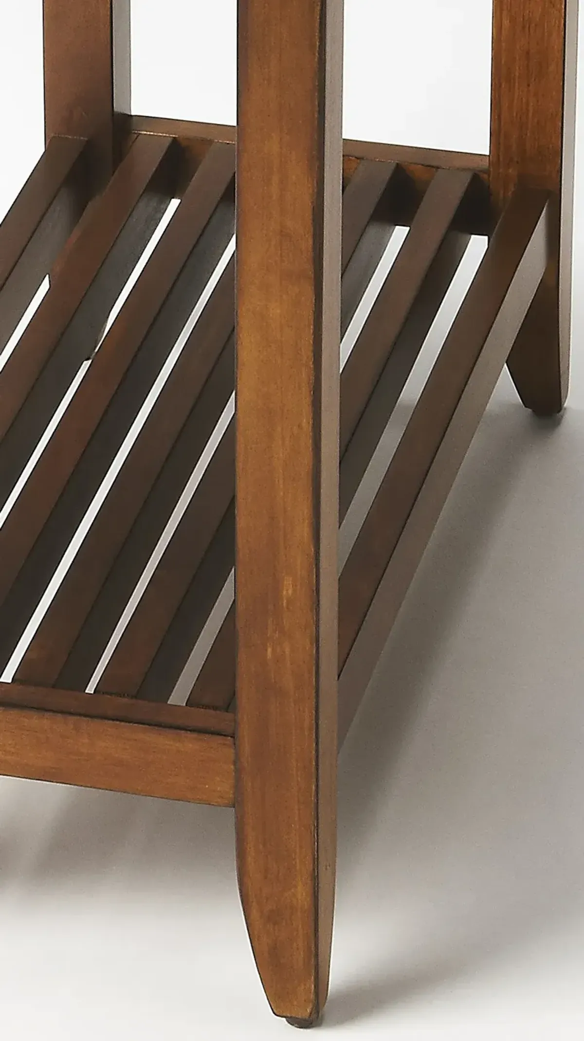 Hivvago 24 Inch Brown End Table With Shelf
