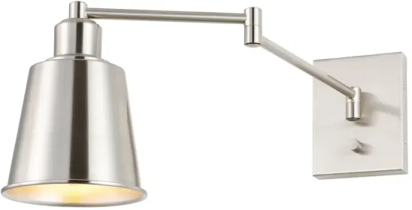 Cary Iron Contemporary Swing Arm LED Wall Sconce